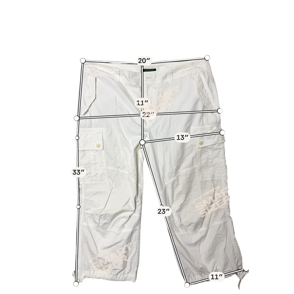 Lauren Ralph Lauren Women's White Pants Ethereal Summer Resort Preppy Fairy